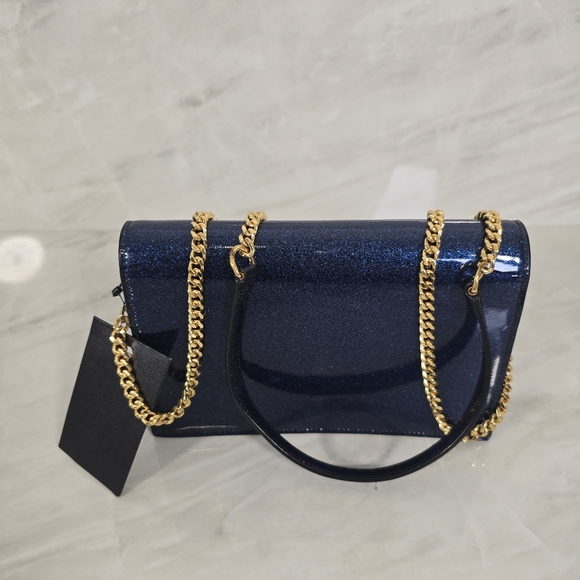 Yves Saint Laurent Small Kate Blue Glitter Crossbody Bag - Picture 5 of 11